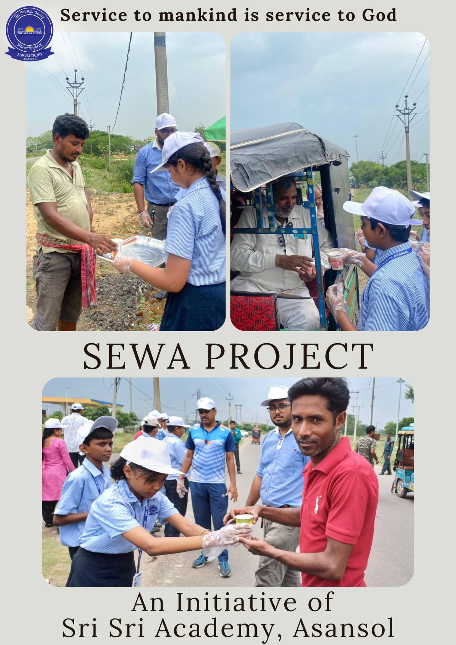 Instilling Humility through Sewa to mankind at Sri Sri Academy, Asansol
