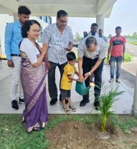 Subhash Aggarwala, Chief Patron of Sri Sri Academy, planted a tree on the auspicious occasion of World Environment Day